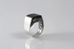 Coiled serpent statement ring for men in 925 silver