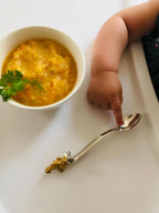 Personalized baby spoon keepsake in solid sterling silver