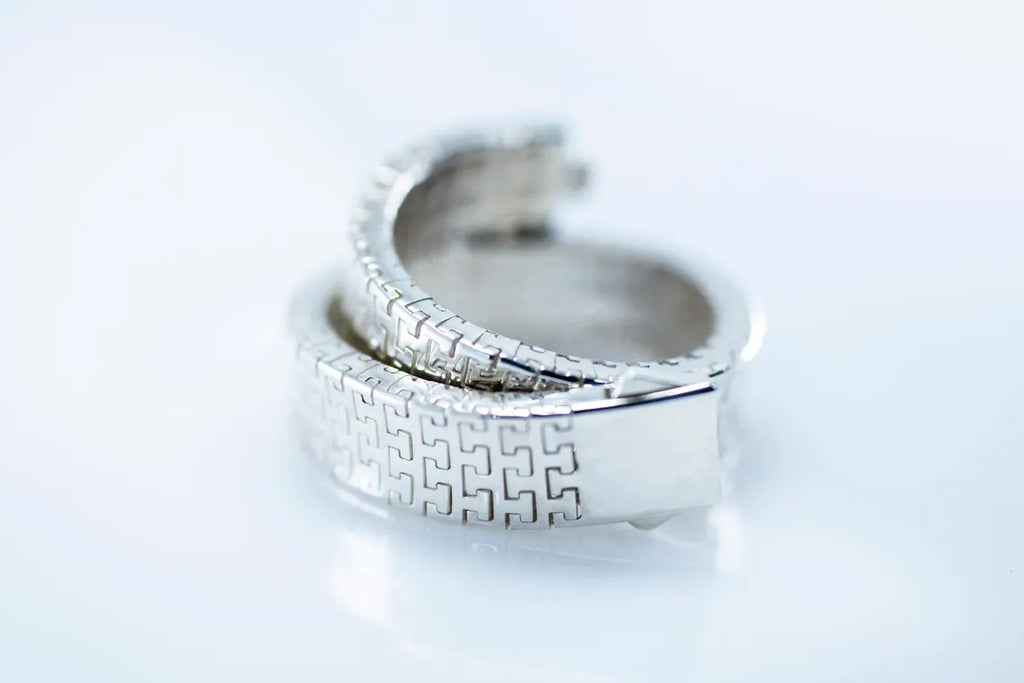 Rhodium plated silver bracelet