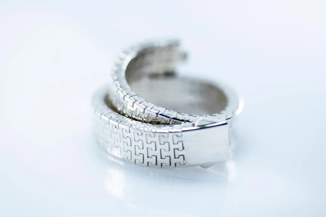 Rhodium plated silver bracelet