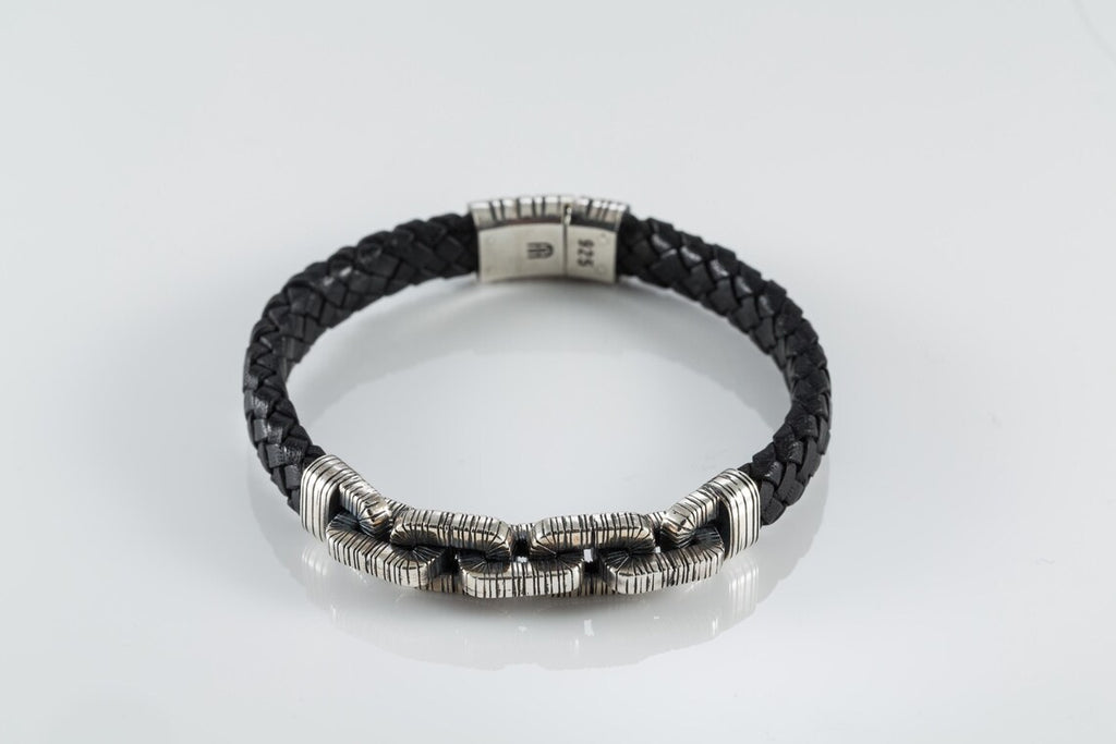 Sterling silver anchor chain bracelet