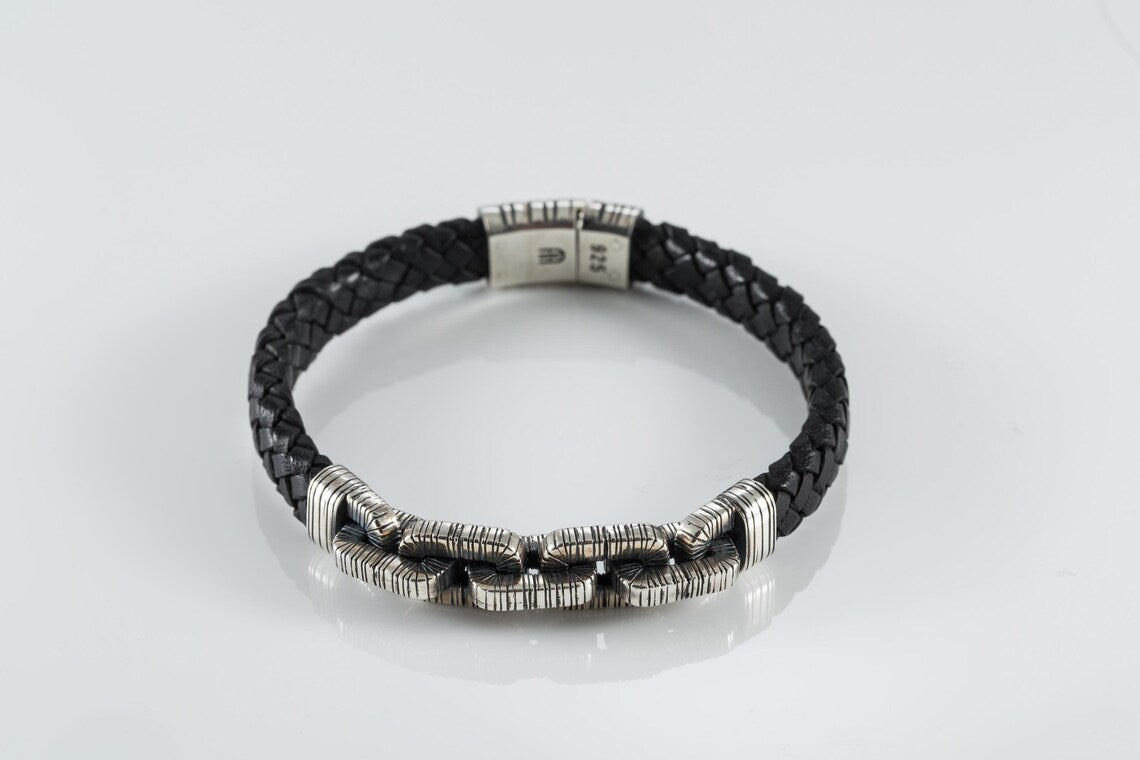 Sterling silver anchor chain bracelet