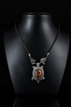 Silver turtle pendant brooch