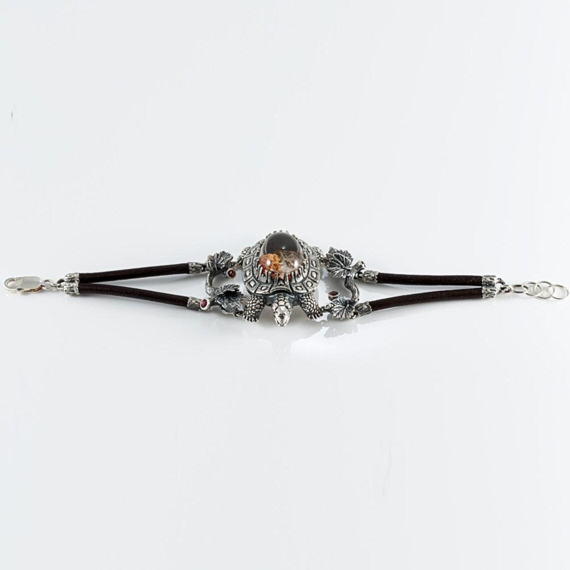 Quartz tourmaline cuff bracelet