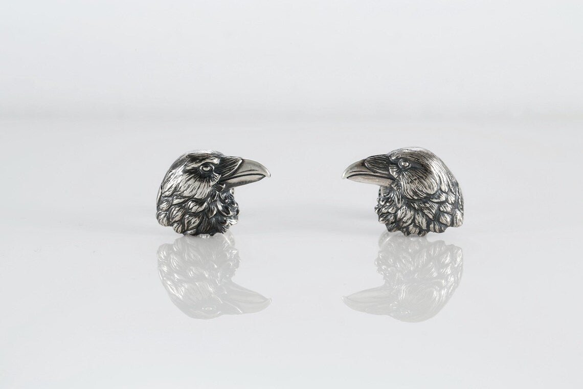 Raven Head Silver Cufflinks product image 5