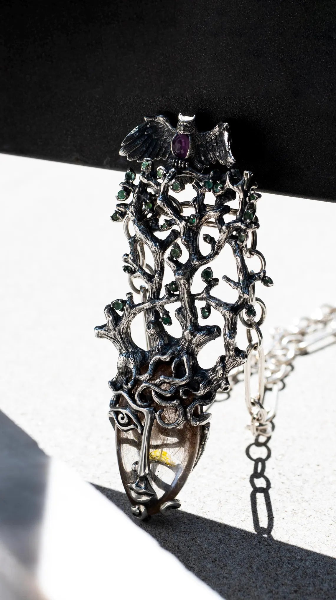 Nature inspired statement necklace