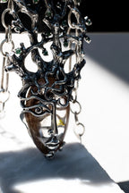 Sterling silver owl and fairy pendant