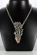 Handmade sterling silver forest fairy pendant