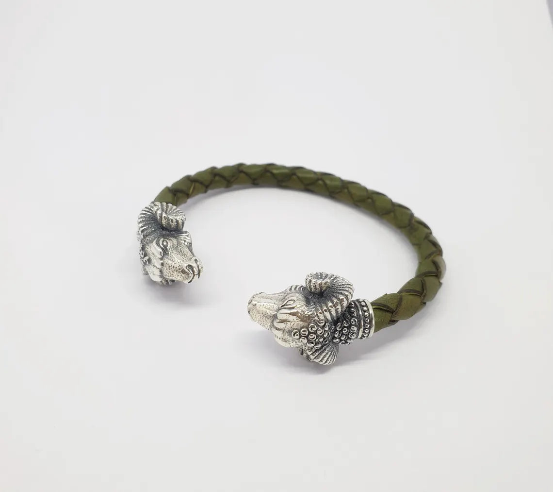925 silver leather bracelet