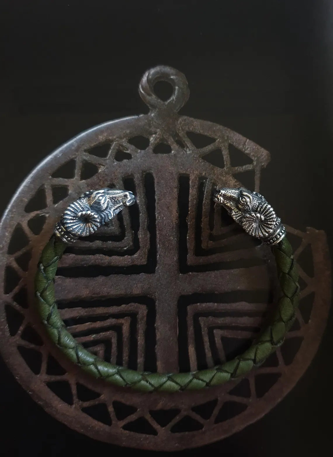 Viking ram bracelet for men