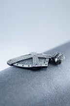 Leather cord silver pendant