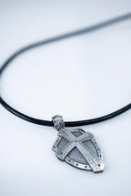 Sterling silver shield necklace