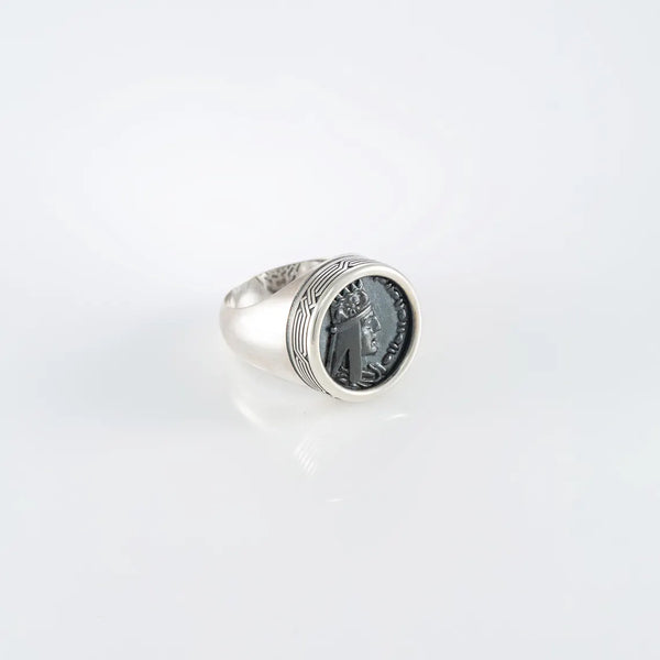 Tigran the Great coin ring in sterling silver