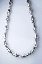 Handmade architectural silver necklace
