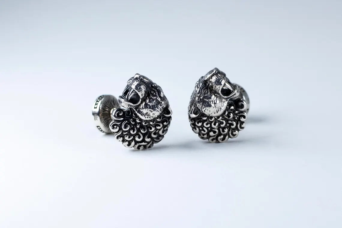 Lion Head Silver Cufflinks product image 5