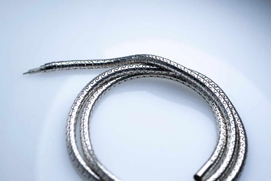 Minimalist unisex sterling silver flexible chain necklace
