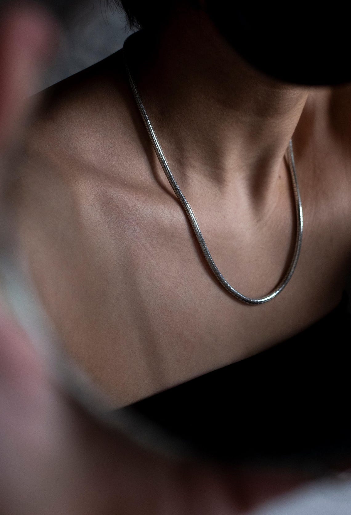 Puzzle Snake Chain Silver Necklace product image 7