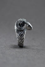 Handmade ram head statement ring
