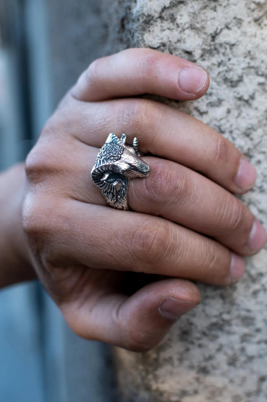 Men's sterling silver Aries jewelry