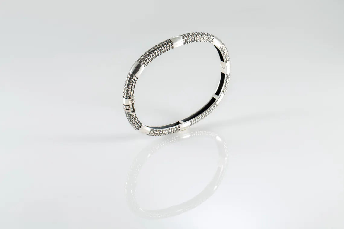 Solid sterling silver mens bracelet