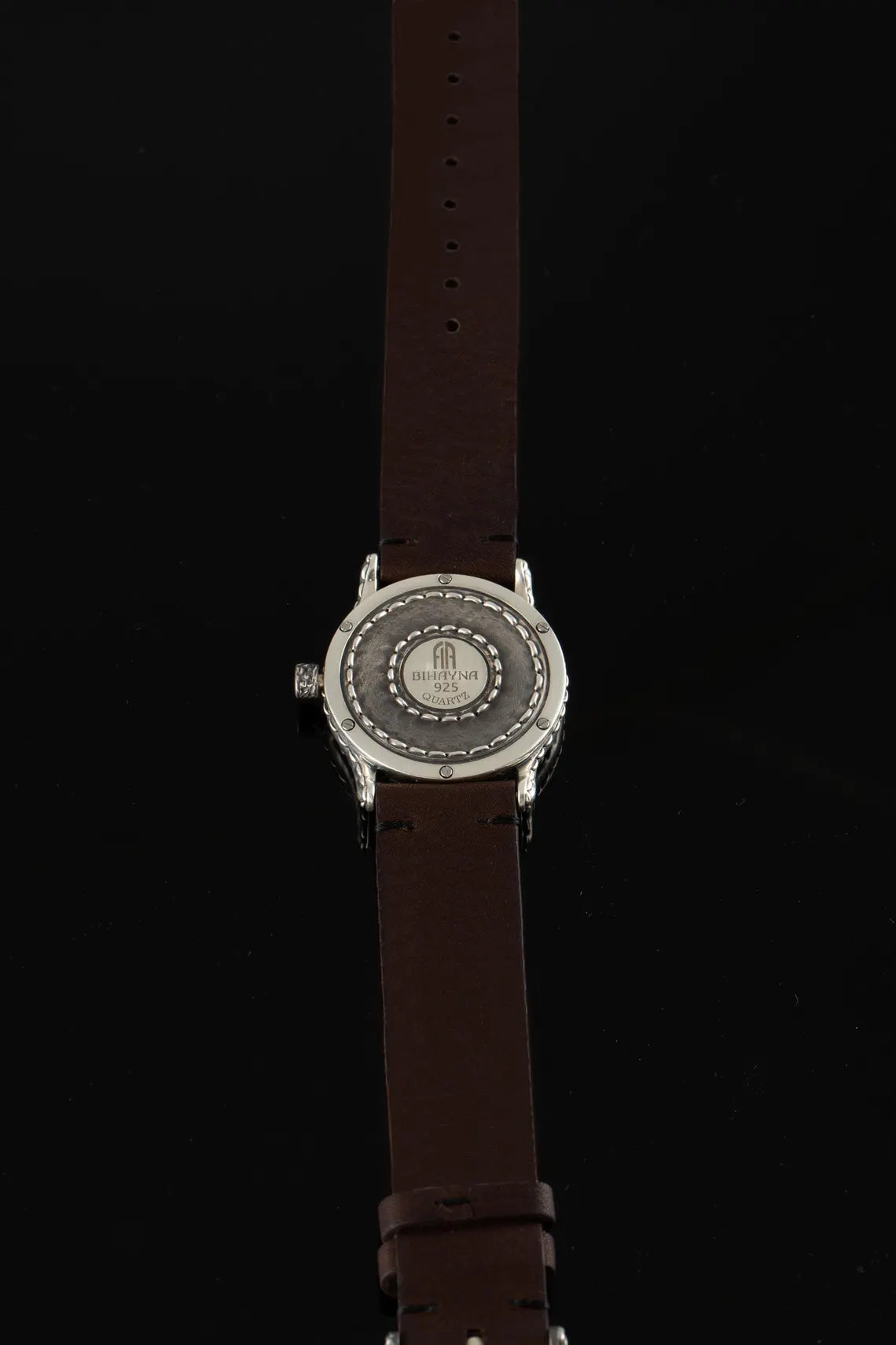 Aries zodiac sterling silver watch detail