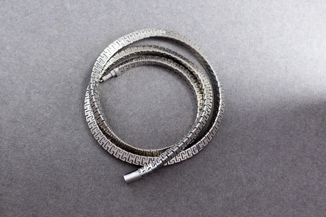 Triangle Link Silver Necklace