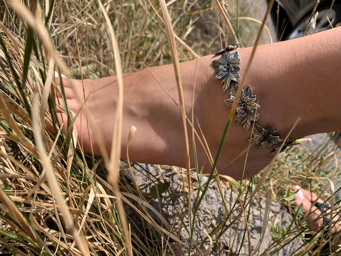 Handmade botanical anklet