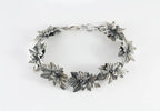 Nature inspired silver anklet