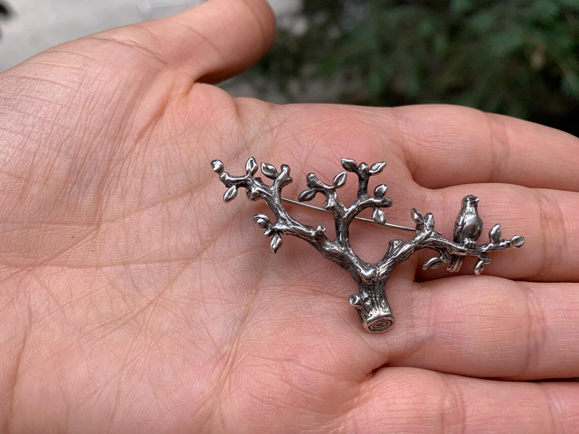 Nature inspired bird lapel pin