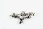 Sterling silver tree branch brooch