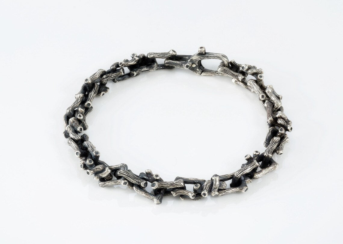 Oxidized Silver Branch Chain Necklace product image 10