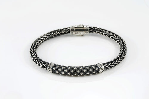 Sterling silver woven bracelet