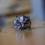 Artisan owl jewelry ring handmade in Armenia