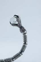 Adjustable silver cuff bracelet