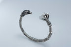 Quartz crystal silver bracelet