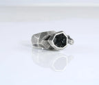 Sculptural statement ring in 925 sterling silver