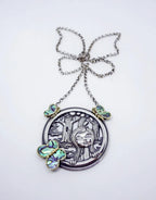 Handmade sterling silver forest maiden necklace
