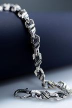 Bold unisex anchor chain necklace crafted from solid silver