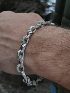 Unisex anchor link chain necklace in 925 silver