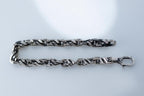 Textured silver link bracelet