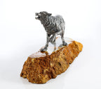 Artisan sterling silver animal sculpture for home décor
