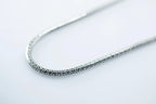 Unisex polished 925 sterling silver chain with modern design