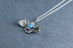 Nature inspired owl pendant in sterling silver