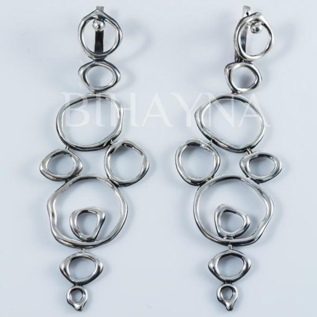 Handcrafted Air Element Jewelry Set in Sterling Silver – Abstract Modern Design
