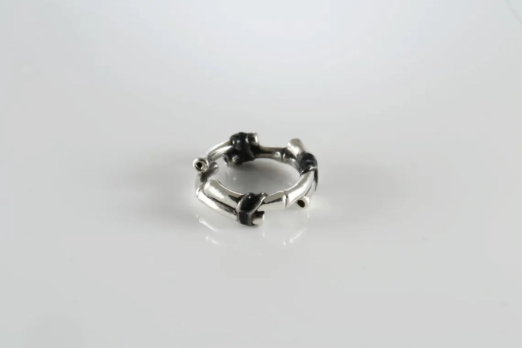 Nature inspired sterling silver ring