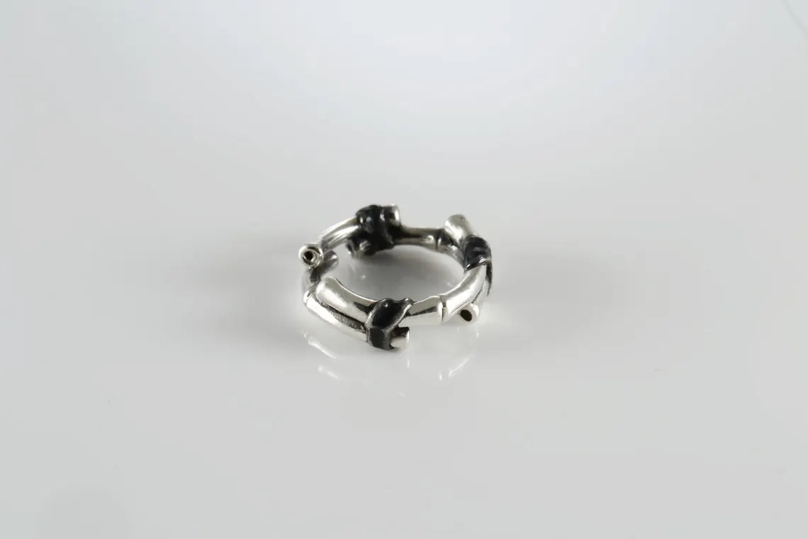Nature inspired sterling silver ring