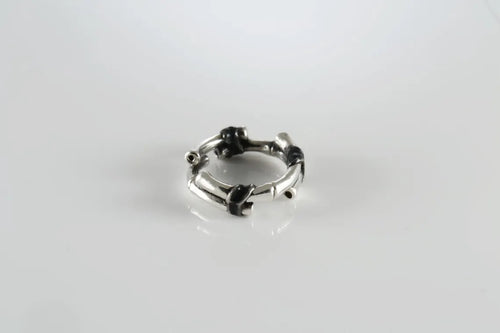 Nature inspired sterling silver ring