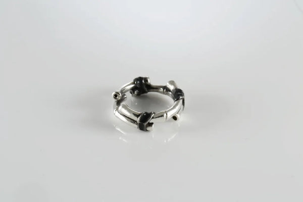 Nature inspired sterling silver ring