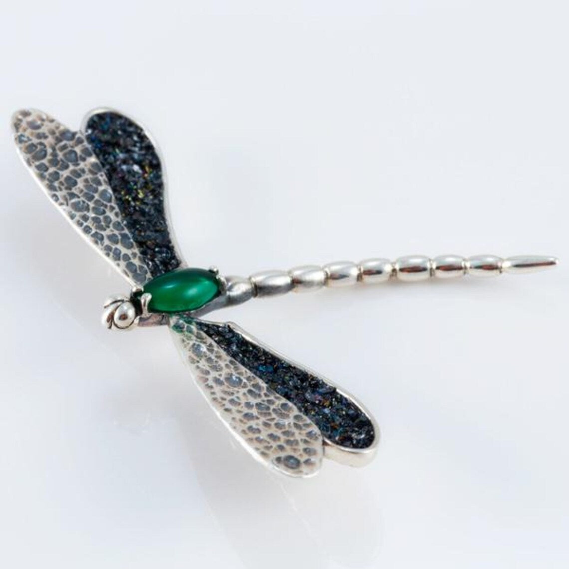 Rainbow Carborundum dragonfly pin