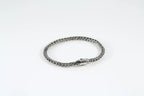 Mens sterling silver woven bracelet